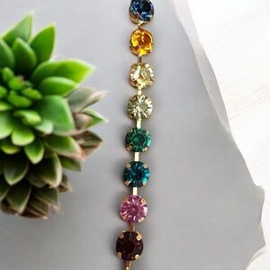 Bag charm MultiColor Rhinestone Cupchain & Pendant.
